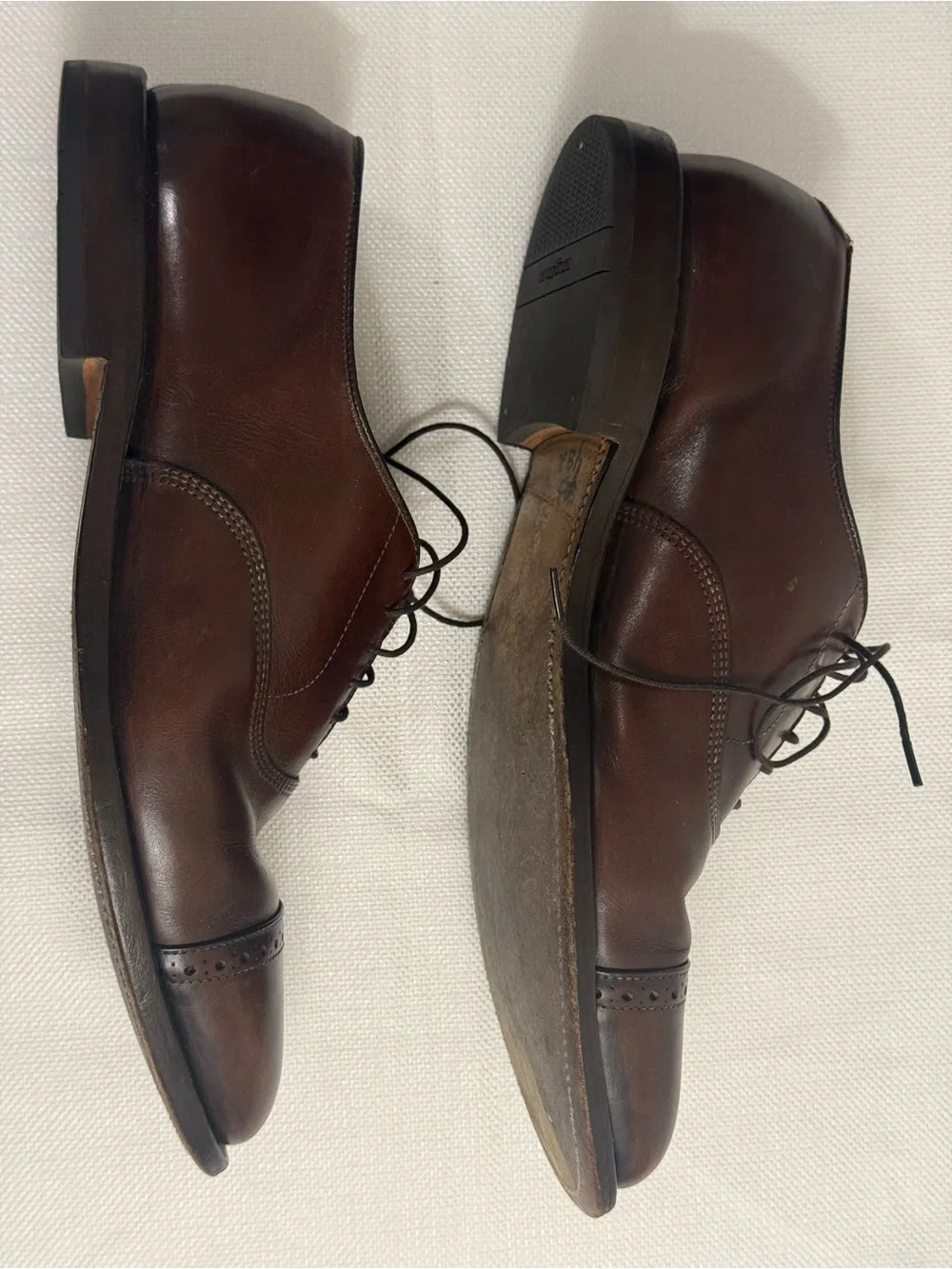 Allen Edmonds Byron Mens 11 A Brown Leather Cap Toe Oxford Dress Shoes USA